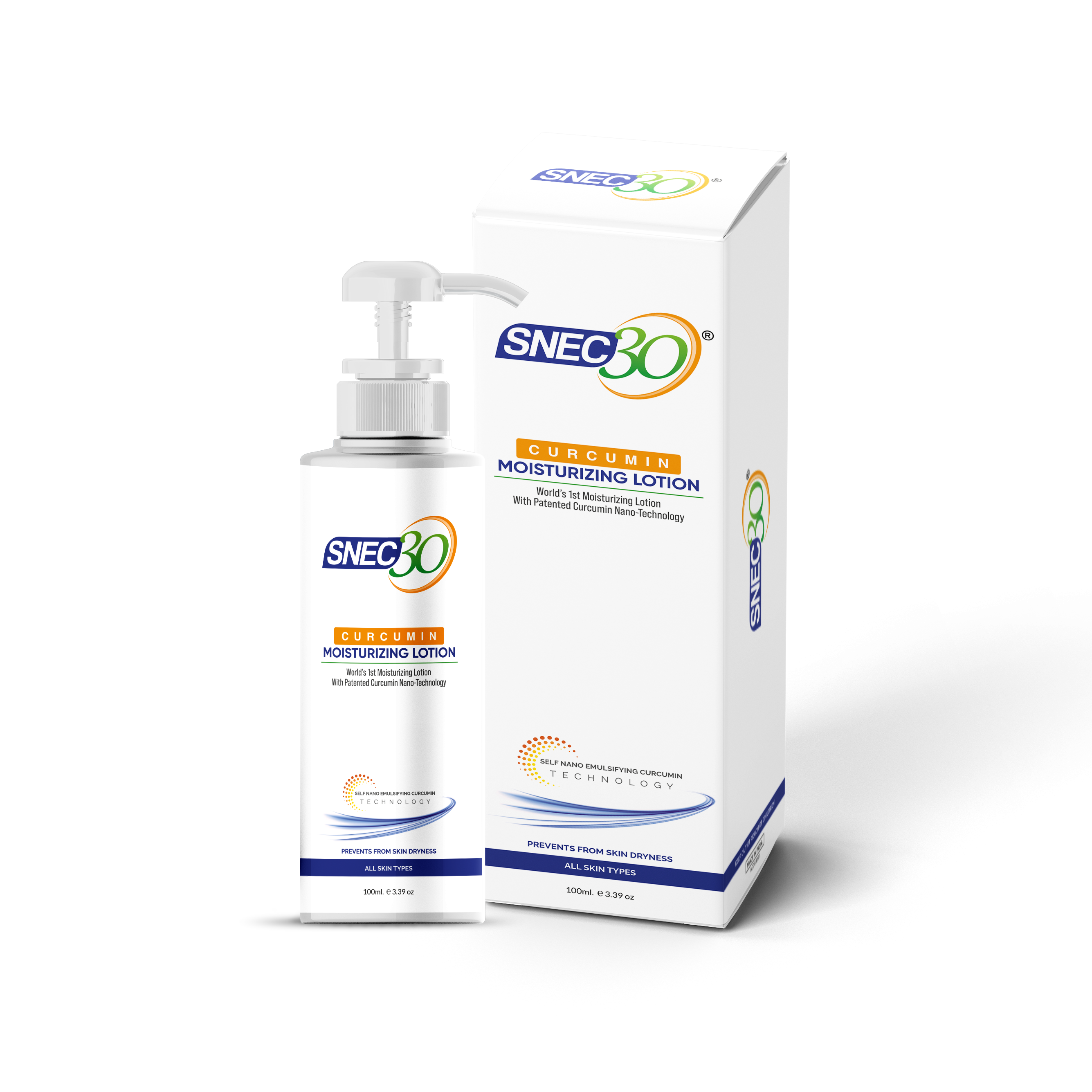 SNEC30 Moisturizing Lotion With Curcumin I Dry Skin I Sensitive Skin